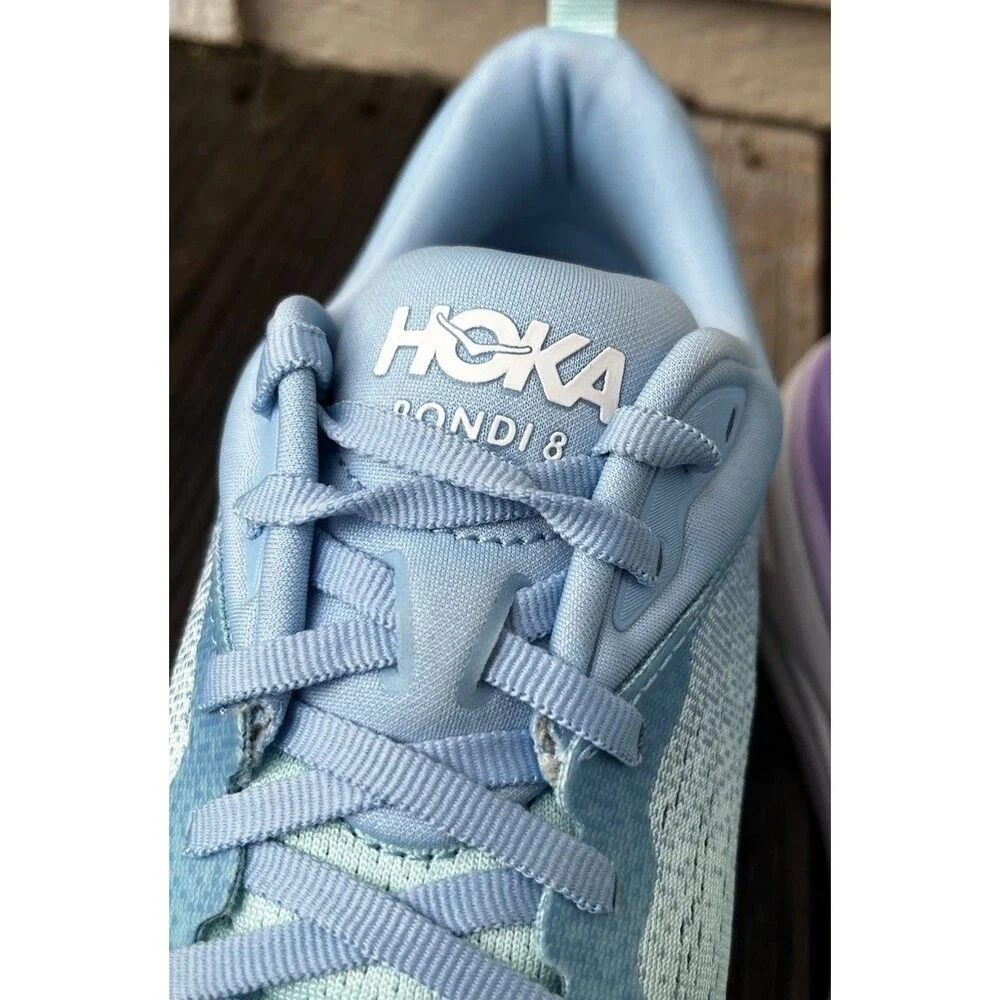 Hoka One One Bondi 8 Women’s 9.5B Running Shoes Airy Blue/Sunlit Ocean